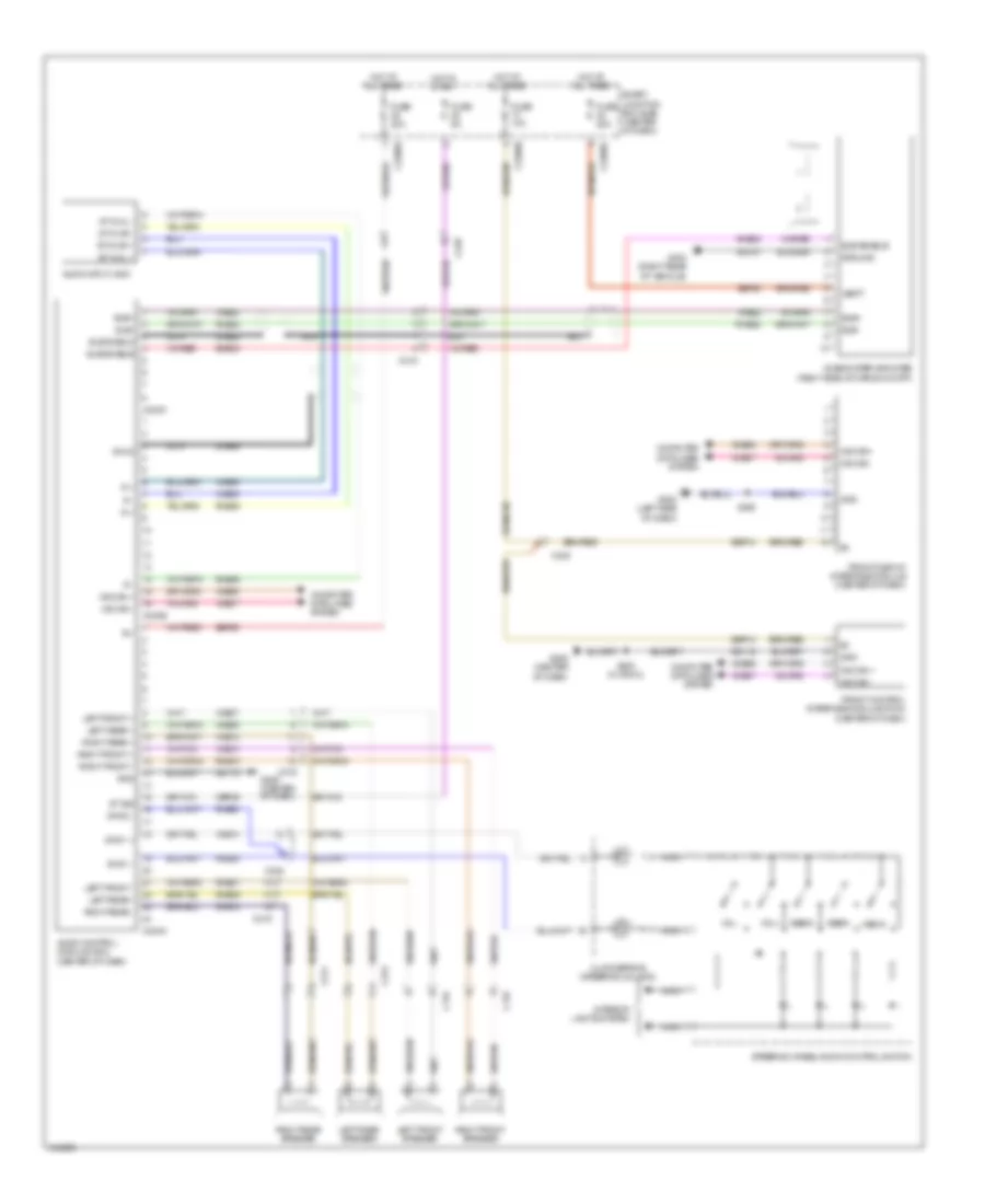 Premium Radio Wiring Diagram, Except Hybrid without Navigation for Mercury Mariner Premier 2011