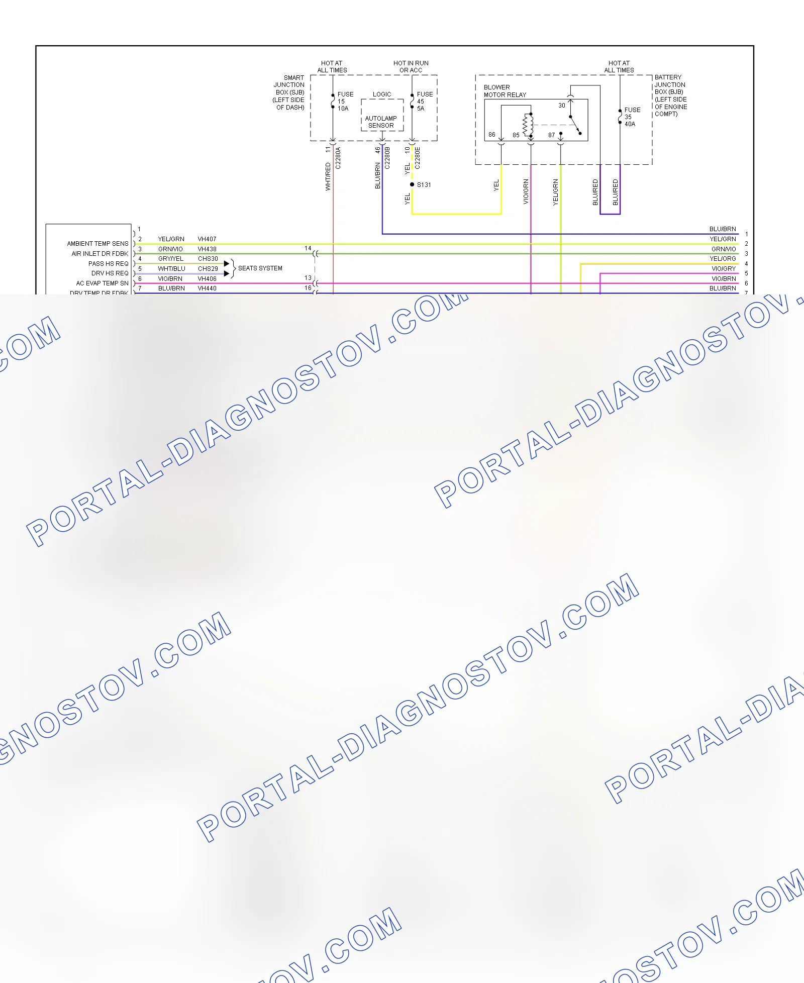Automatic A C Wiring Diagram Except Hybrid 1 of 3 for Mercury Milan 2011
