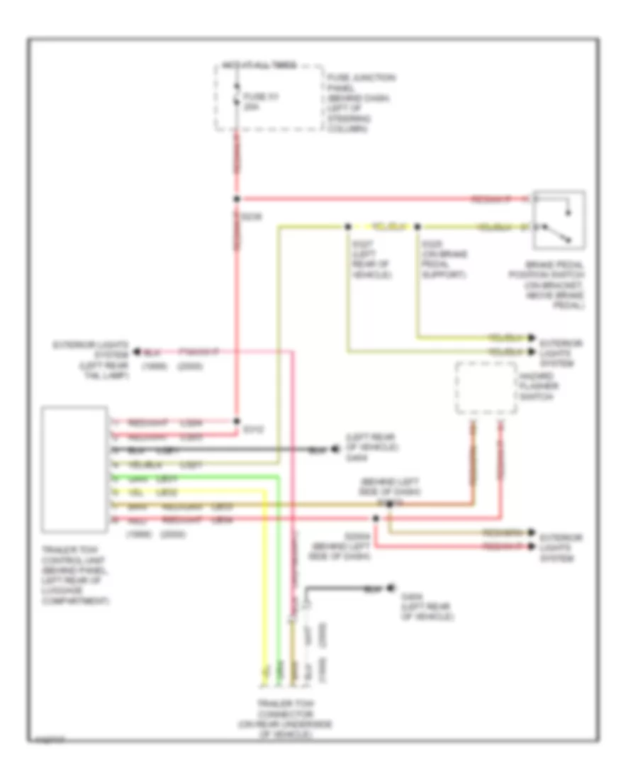 Trailer Tow Wiring Diagram for Mercury Villager 1999