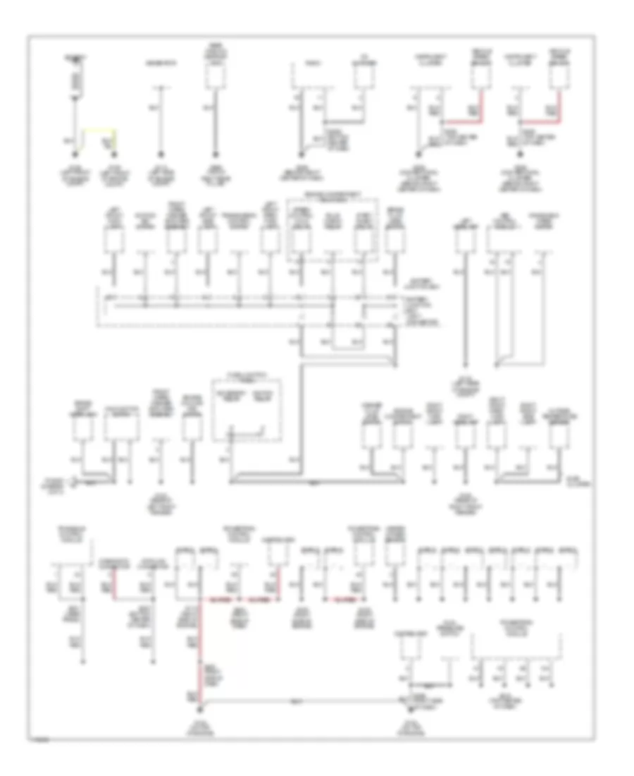 Ground Distribution Wiring Diagram 1 of 3 for Mercury Villager 1999