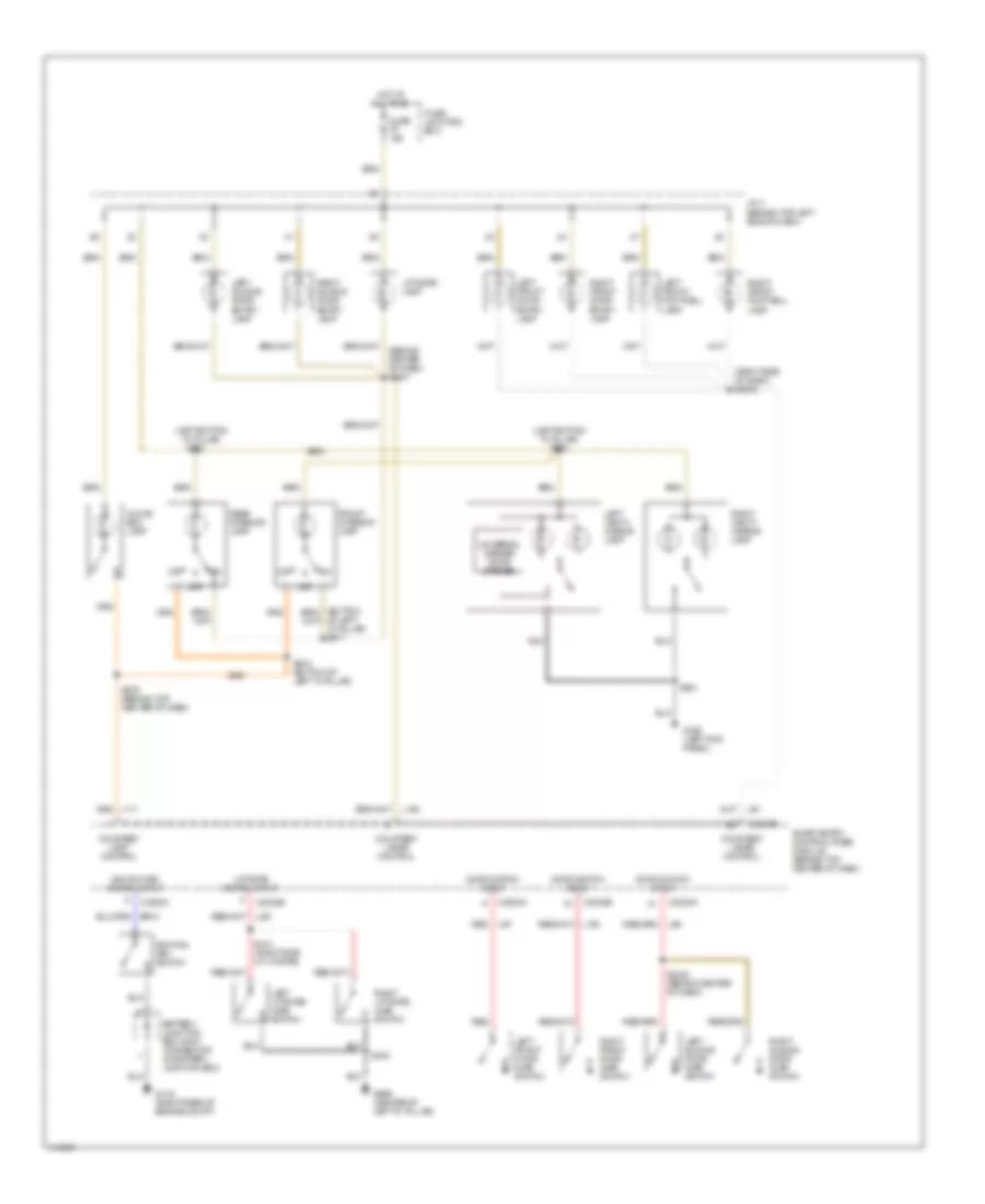 Courtesy Lamps Wiring Diagram, without Reading Lights for Mercury Villager 1999