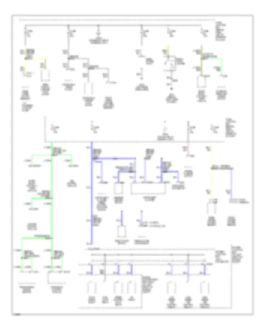 Power Distribution Wiring Diagram (3 of 4) for Mercury Villager 1999