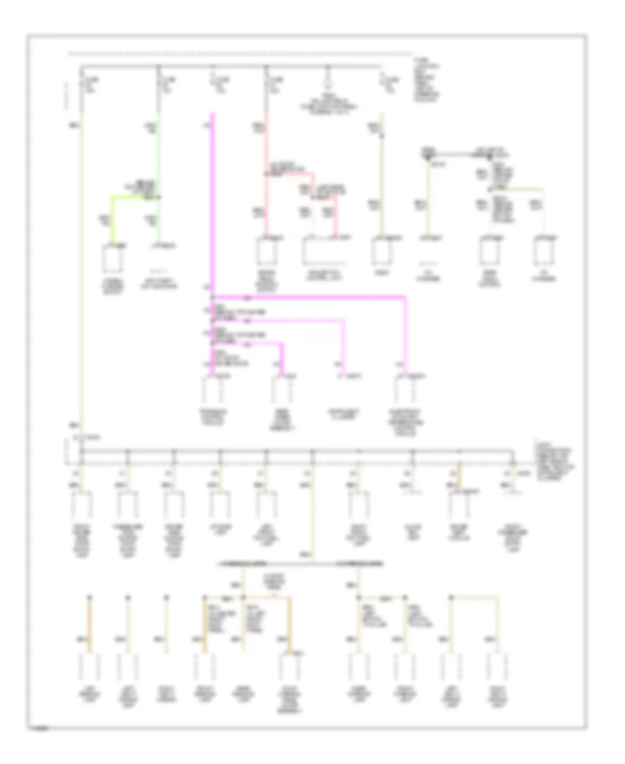 Power Distribution Wiring Diagram 4 of 4 for Mercury Villager 1999