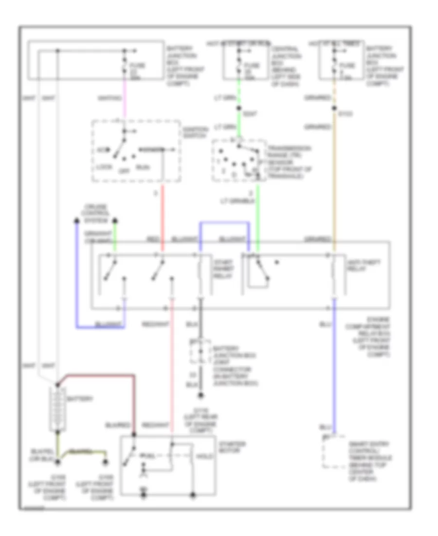 Starting Wiring Diagram, with Anti-theft for Mercury Villager 1999