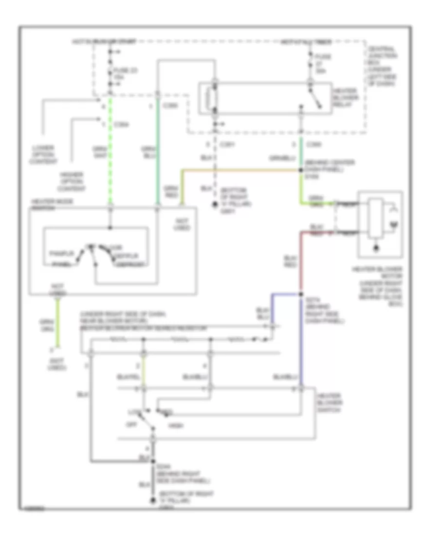 схема нагревателя для Mercury Cougar 2000