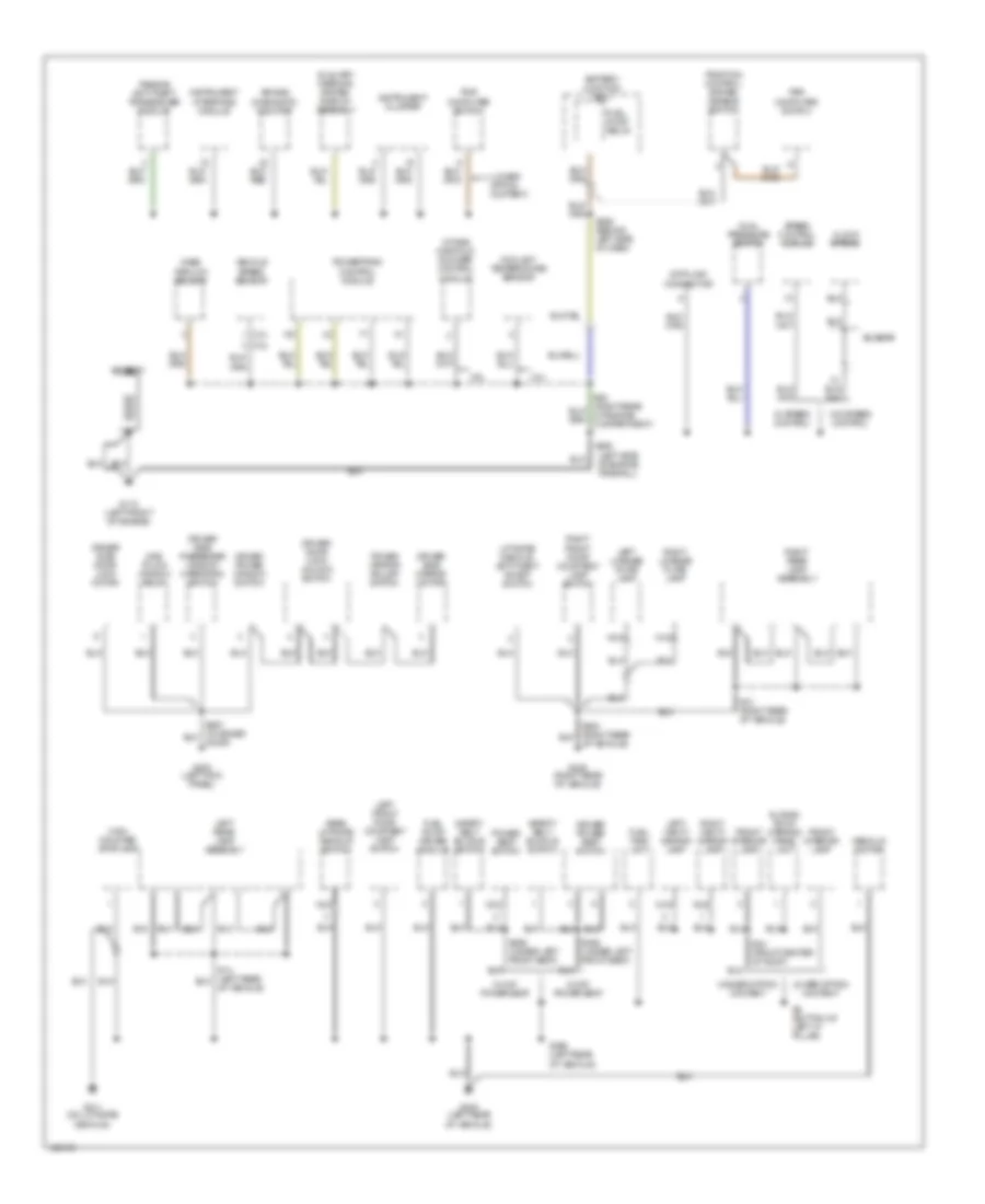 Ground Distribution Wiring Diagram 1 of 3 for Mercury Cougar 2000