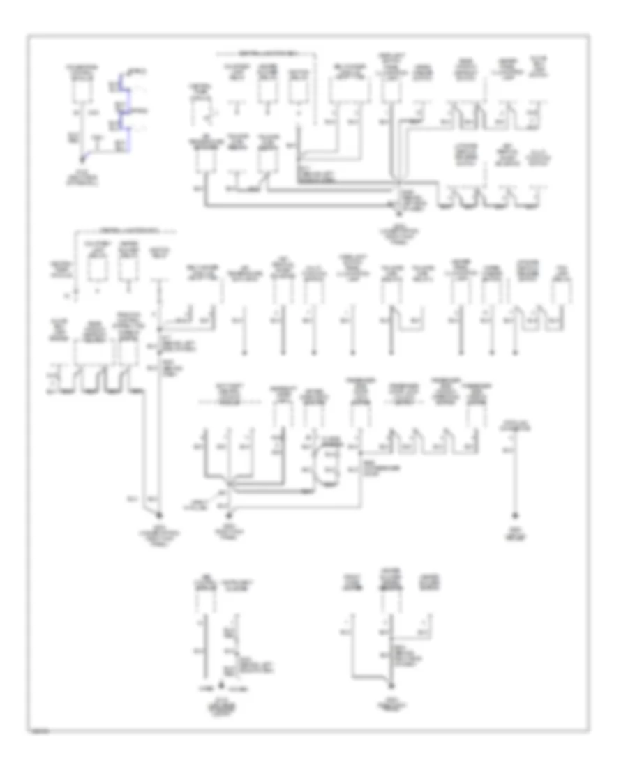 Ground Distribution Wiring Diagram 2 of 3 for Mercury Cougar 2000