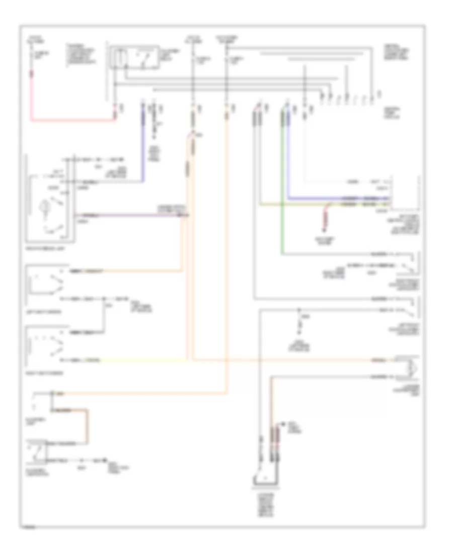 Courtesy Lamps Wiring Diagram, Low Option Content for Mercury Cougar 2000