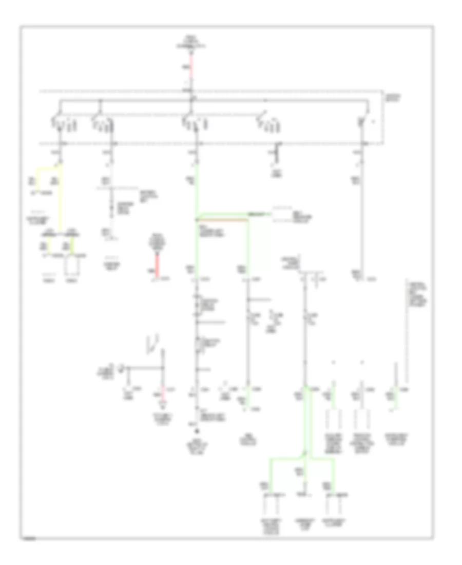 Power Distribution Wiring Diagram (2 of 4) for Mercury Cougar 2000
