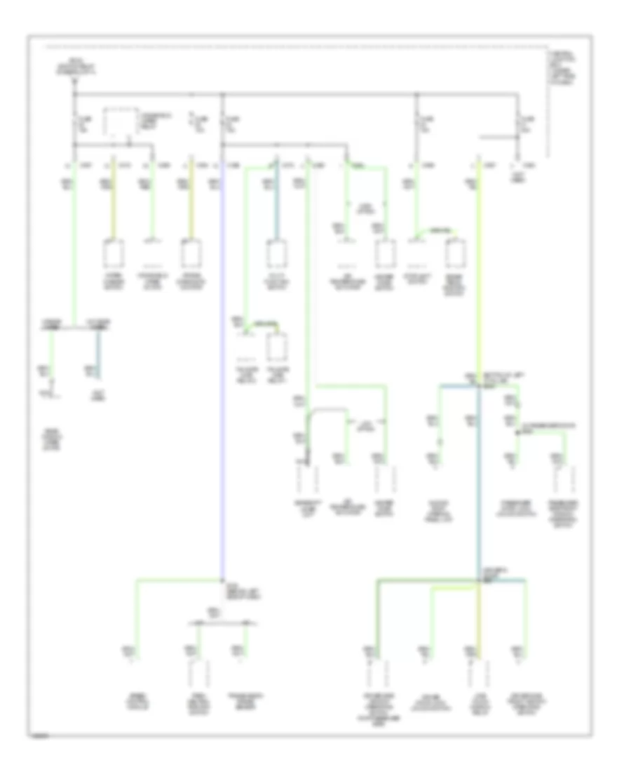 Power Distribution Wiring Diagram (4 of 4) for Mercury Cougar 2000
