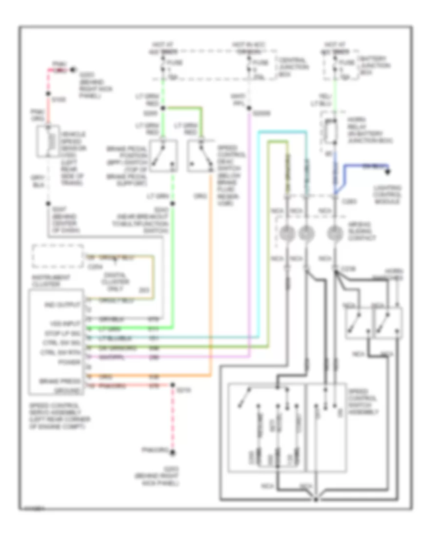 Cruise Control Wiring Diagram for Mercury Grand Marquis GS 2000