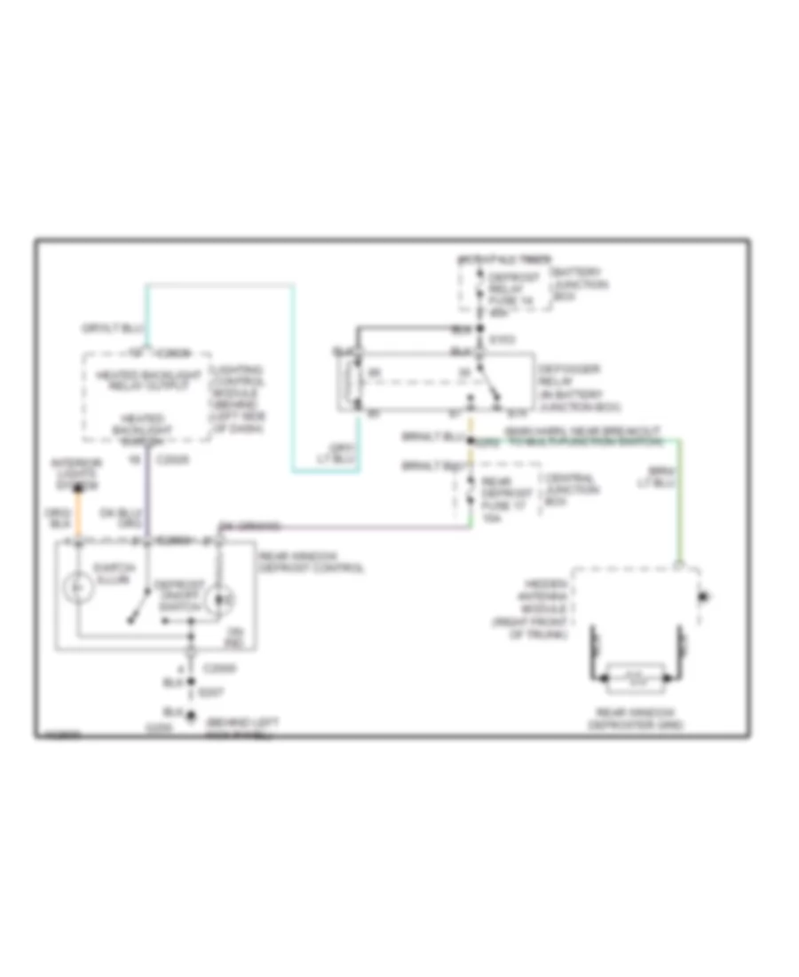 Defogger Wiring Diagram for Mercury Grand Marquis GS 2000