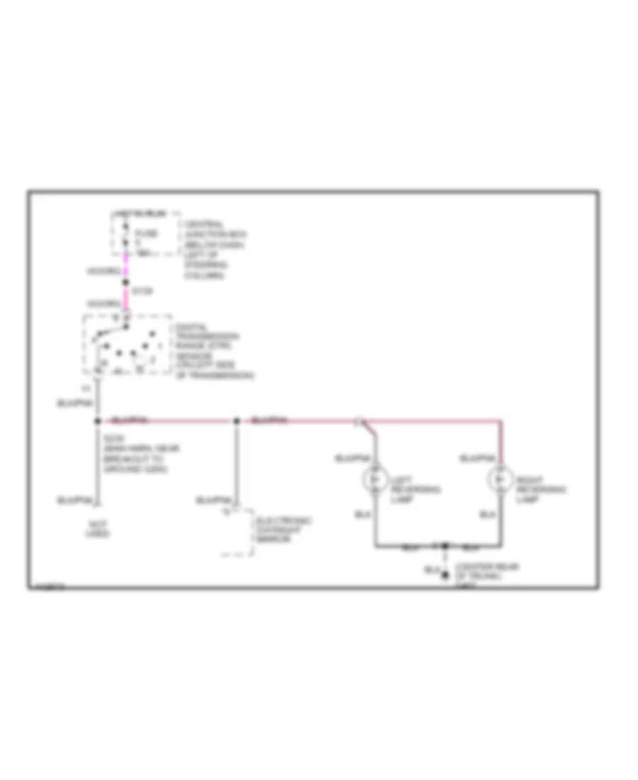 Back up Lamps Wiring Diagram for Mercury Grand Marquis GS 2000