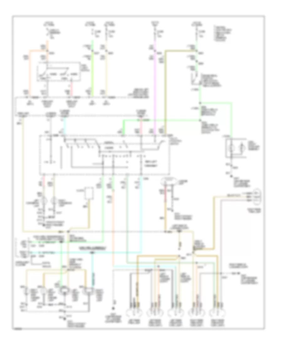 Exterior Lamps Wiring Diagram for Mercury Grand Marquis GS 2000