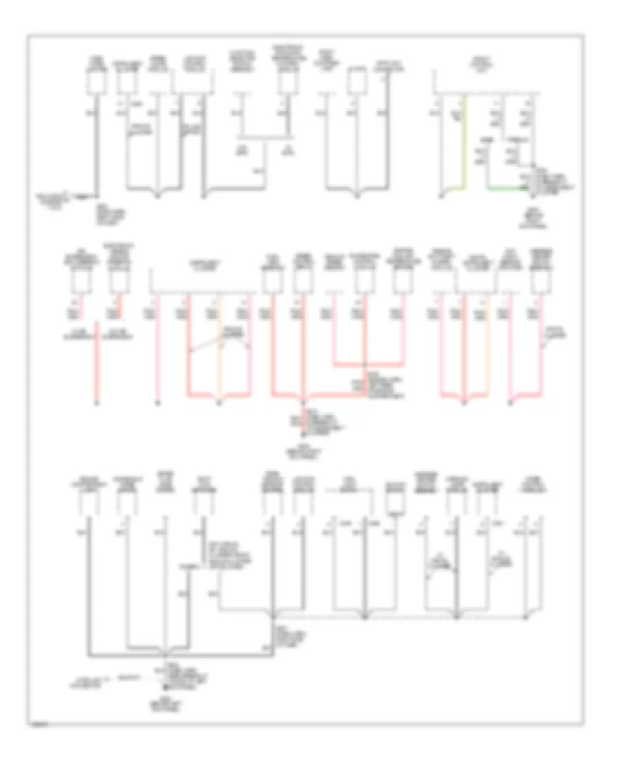 Ground Distribution Wiring Diagram 2 of 3 for Mercury Grand Marquis GS 2000