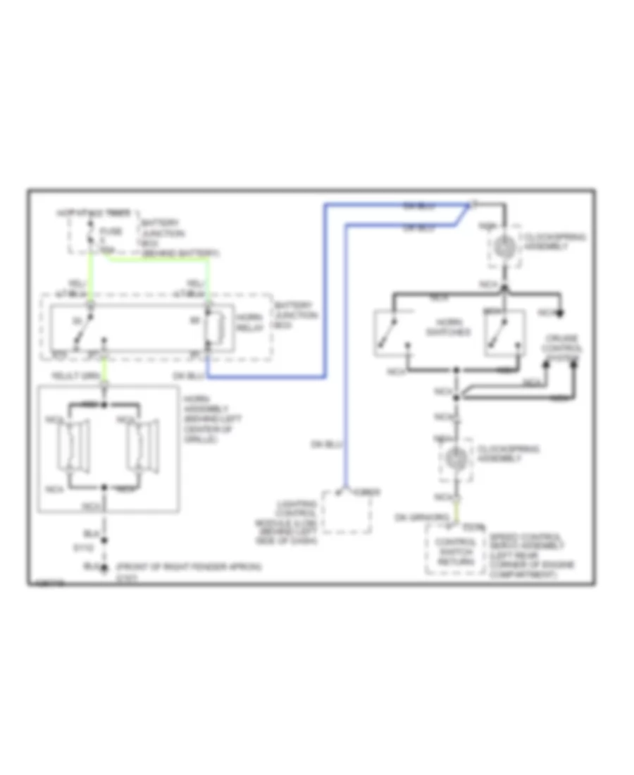 Horn Wiring Diagram for Mercury Grand Marquis GS 2000