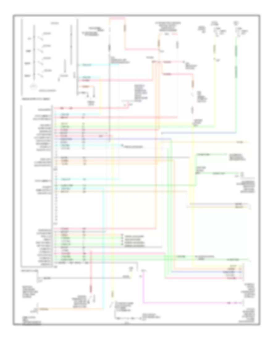 Electronic Cluster Wiring Diagram 1 of 2 for Mercury Grand Marquis GS 2000