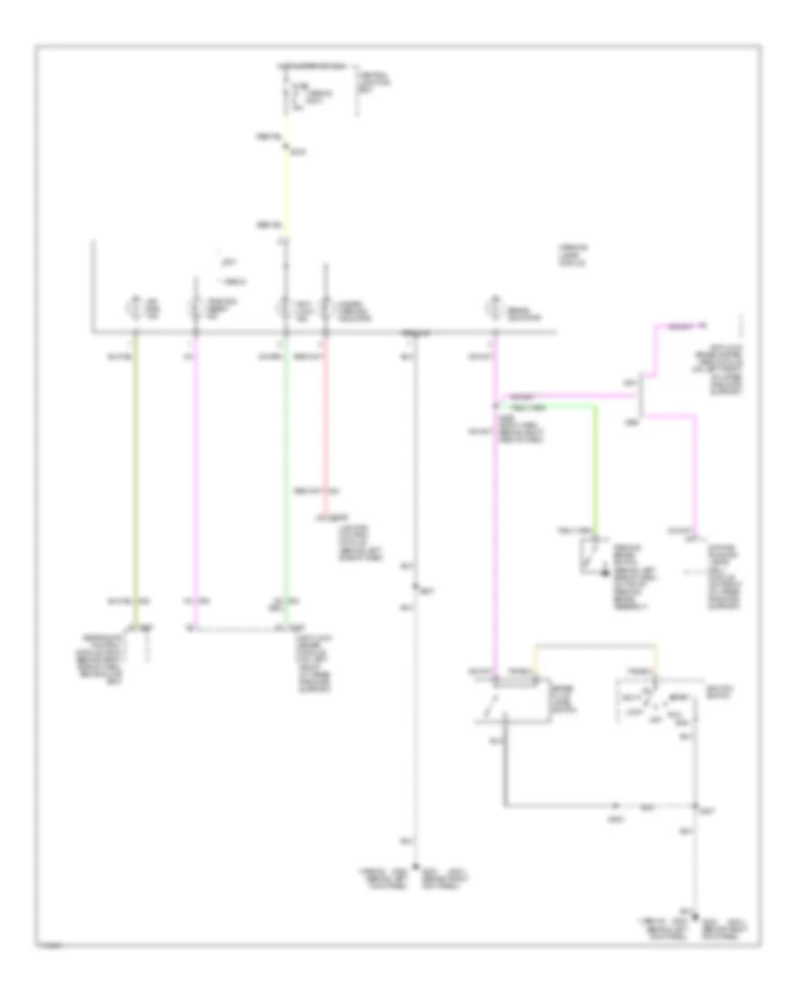 Electronic Cluster Warning Lamps Wiring Diagram for Mercury Grand Marquis GS 2000