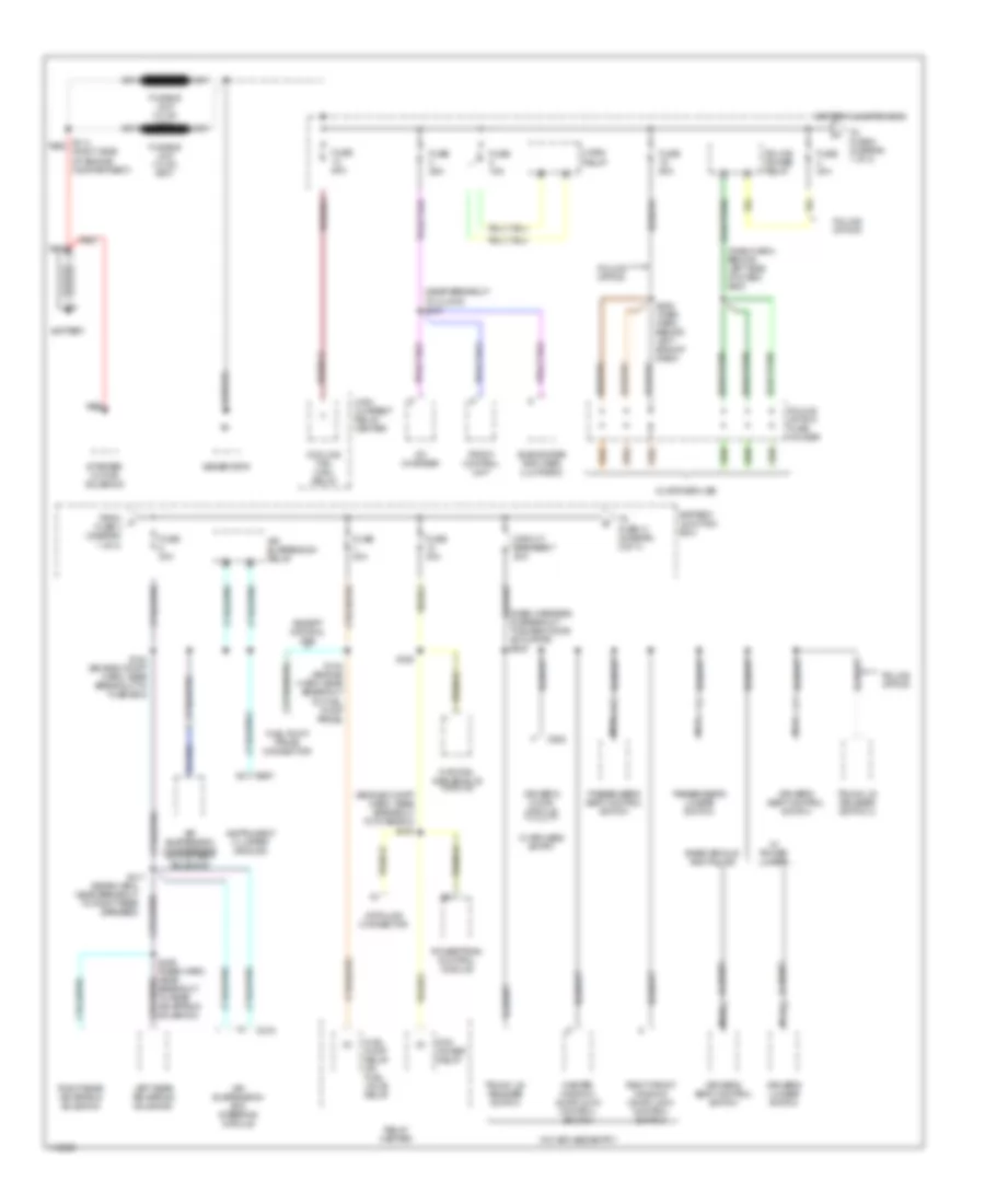 Power Distribution Wiring Diagram 1 of 4 for Mercury Grand Marquis GS 2000