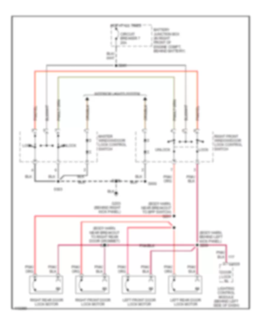 Door Lock Wiring Diagram for Mercury Grand Marquis GS 2000