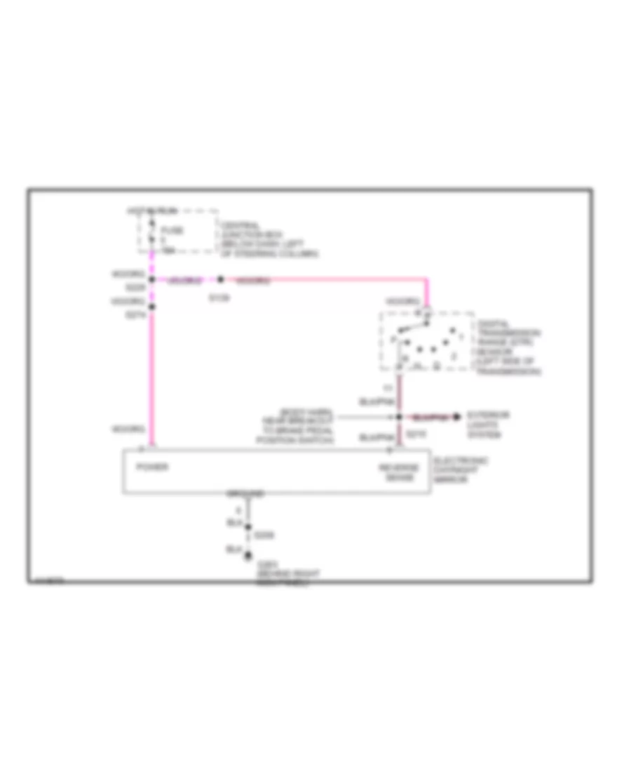 Electronic Day Night Mirror Wiring Diagram for Mercury Grand Marquis GS 2000