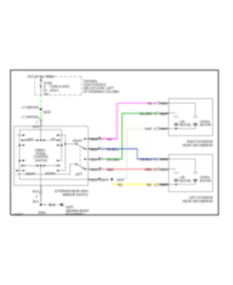 Power Mirrors Wiring Diagram for Mercury Grand Marquis GS 2000