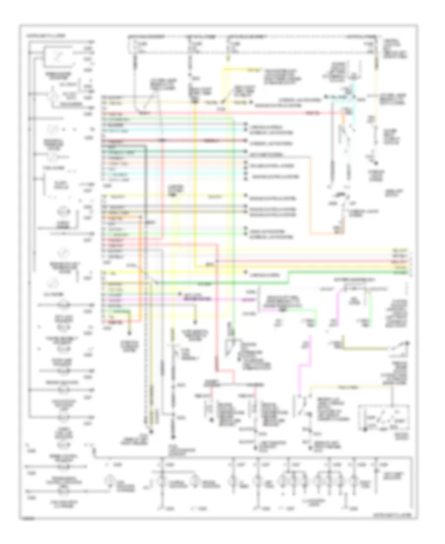 Instrument Cluster Wiring Diagram 1 of 2 for Mercury Mountaineer 2000