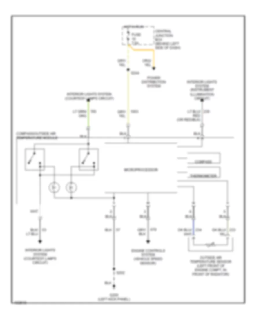 Overhead Console Wiring Diagram for Mercury Mountaineer 2000