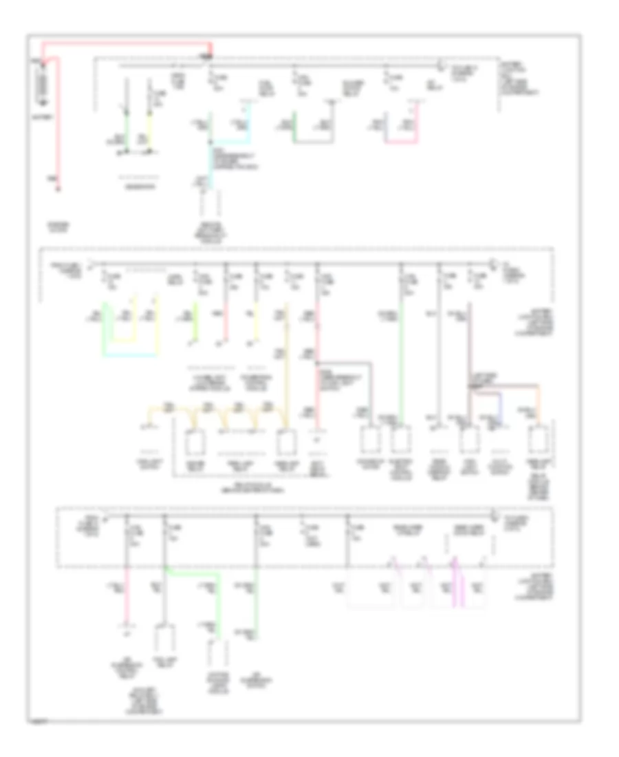 Power Distribution Wiring Diagram 1 of 5 for Mercury Mountaineer 2000