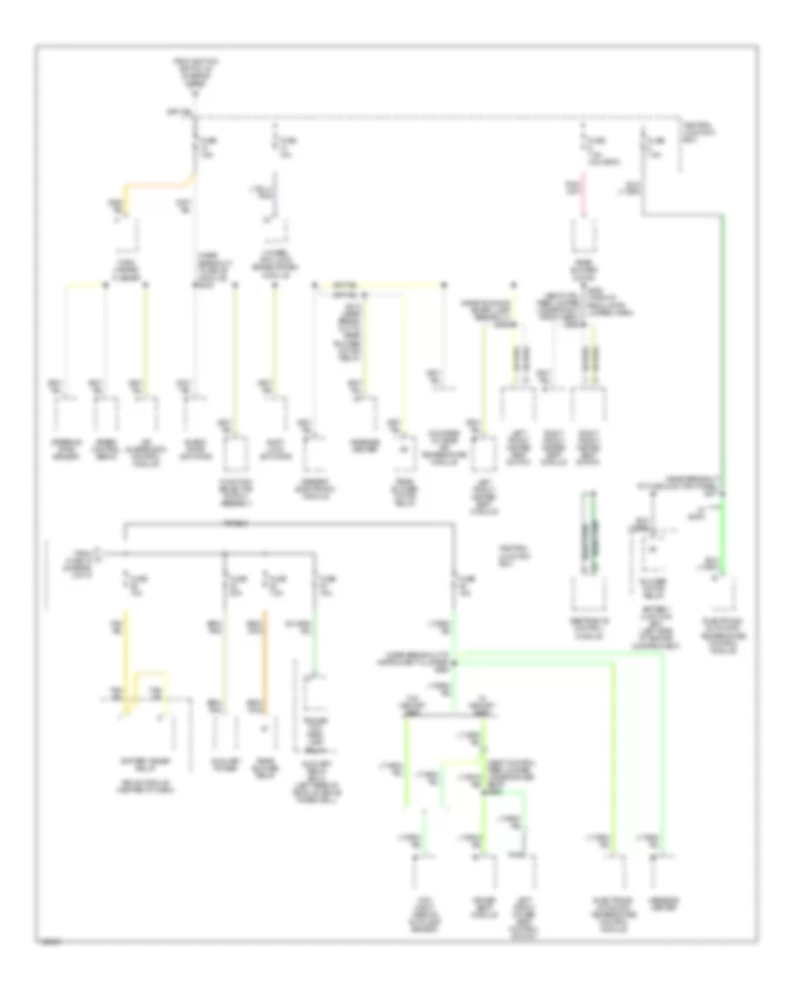 Power Distribution Wiring Diagram (5 of 5) for Mercury Mountaineer 2000