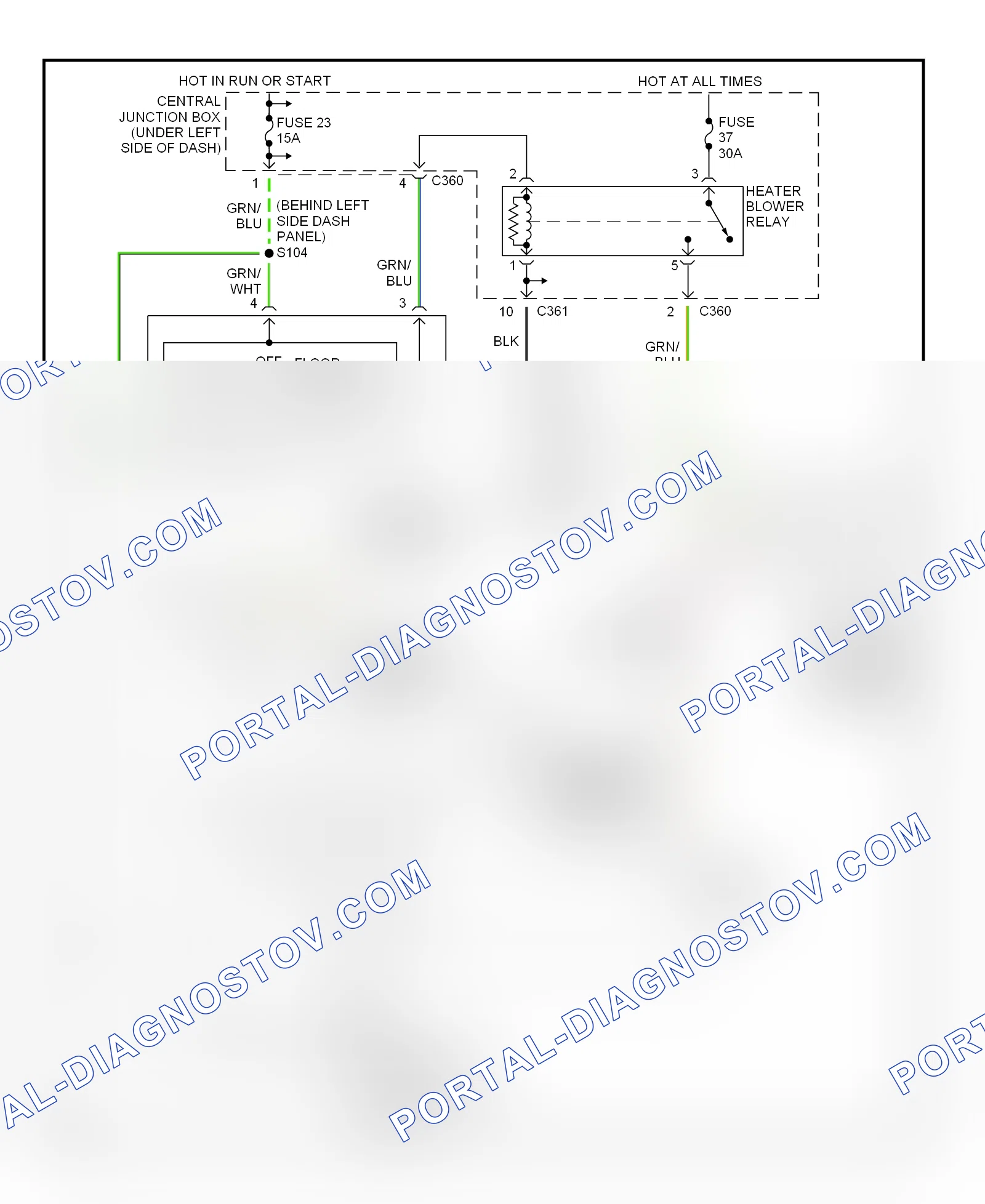 Heater Wiring Diagram for Mercury Mystique GS 2000