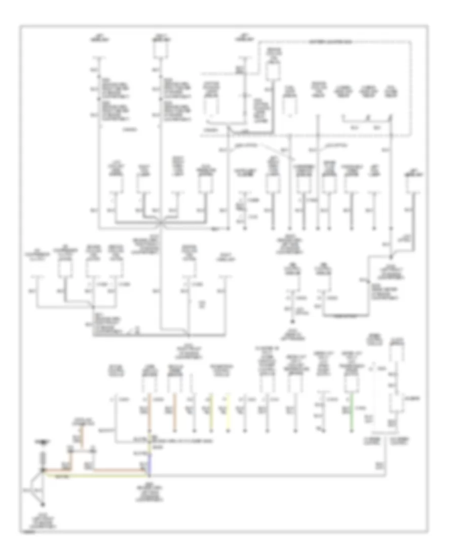 Ground Distribution Wiring Diagram 1 of 3 for Mercury Mystique GS 2000