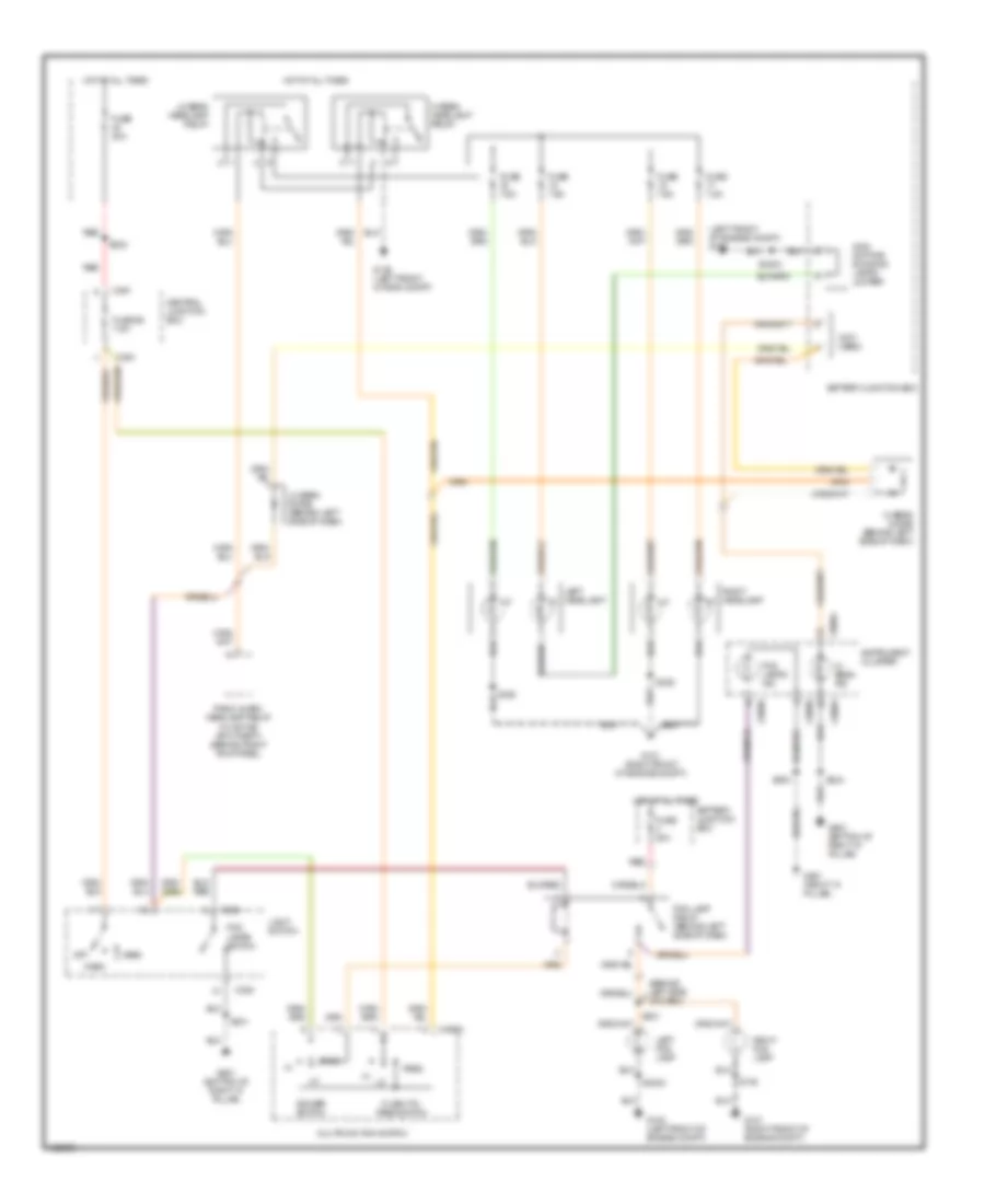 Headlight Wiring Diagram, High Level for Mercury Mystique GS 2000