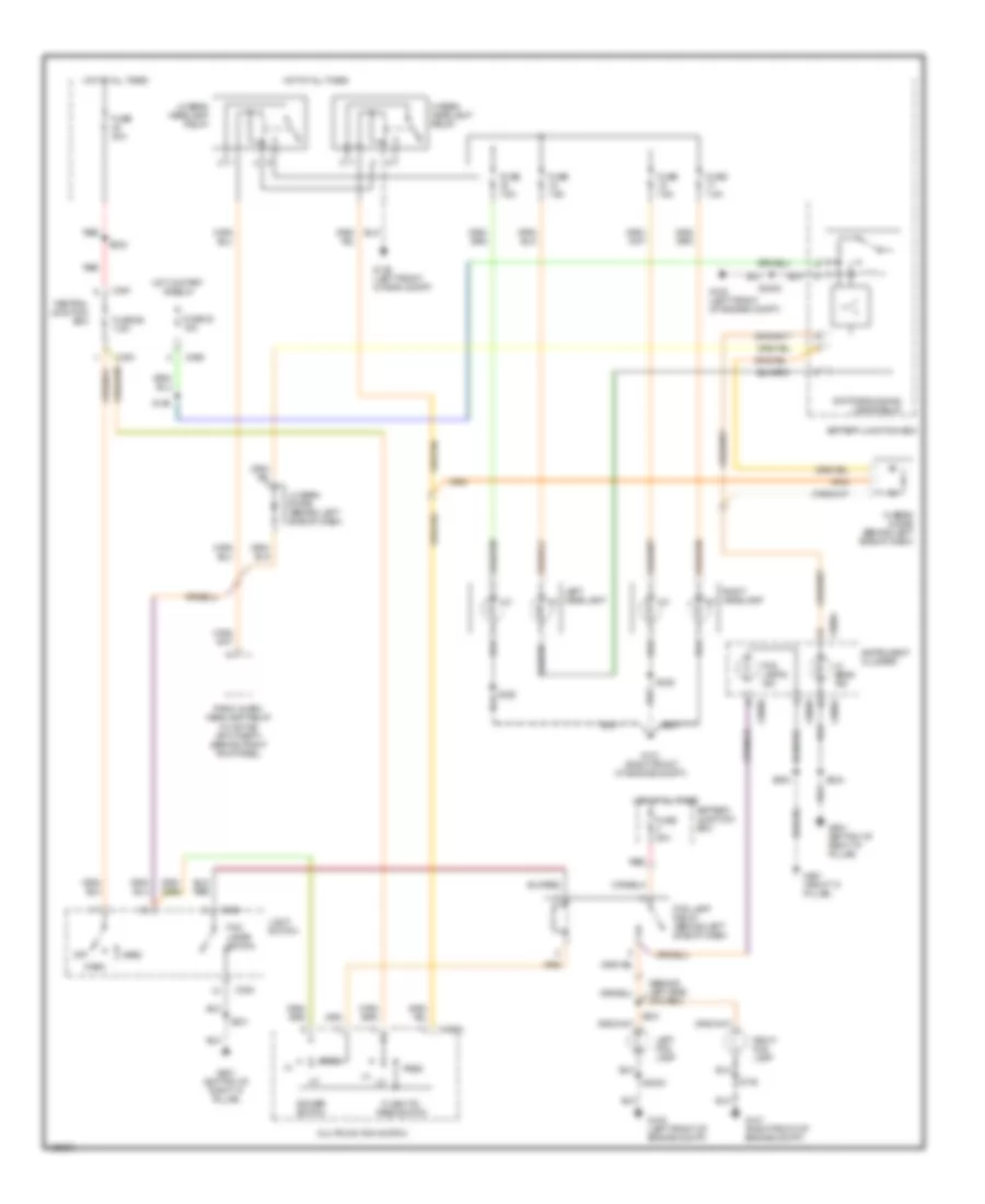 Headlight Wiring Diagram, with DRL for Mercury Mystique GS 2000