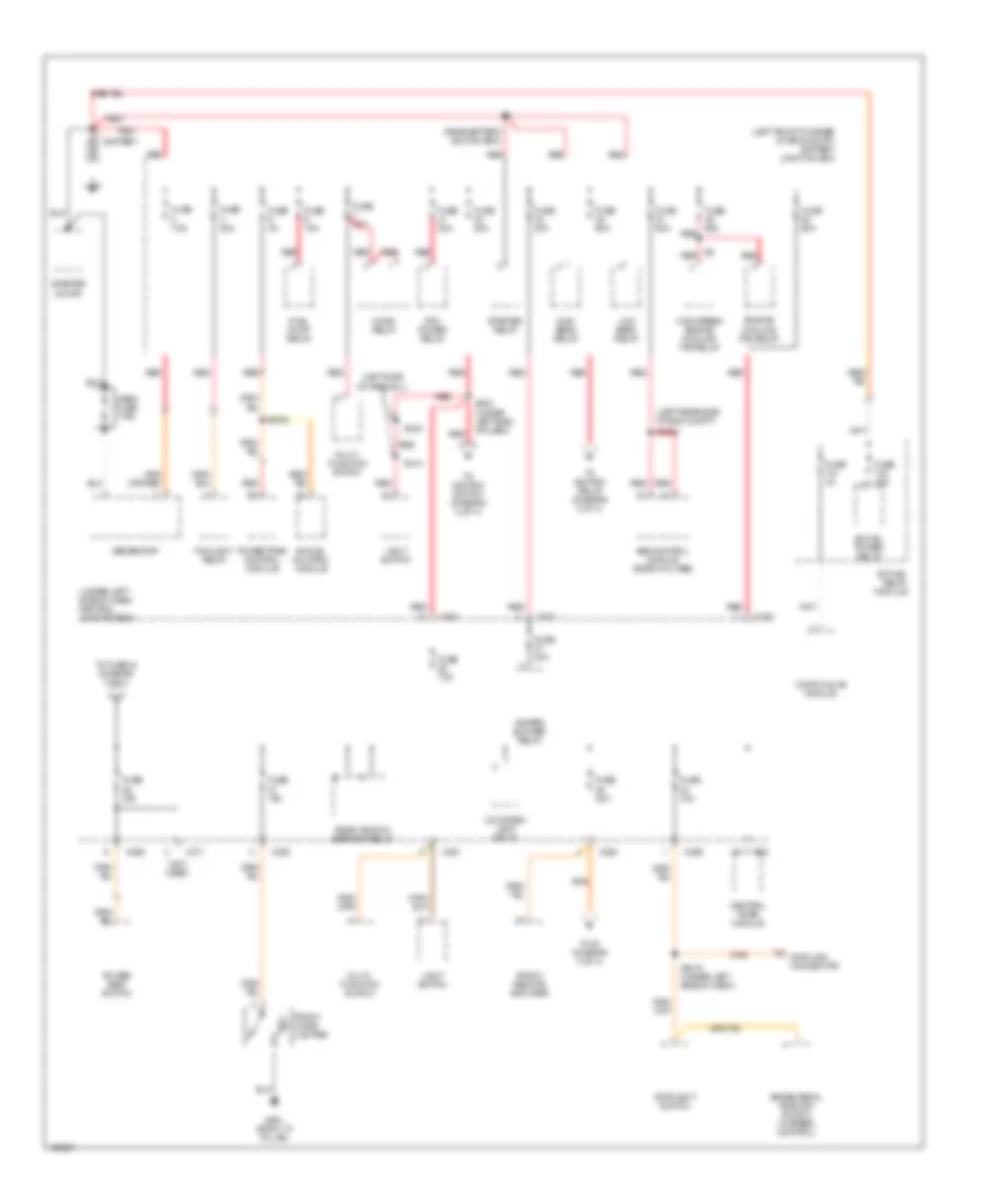 Power Distribution Wiring Diagram 1 of 4 for Mercury Mystique GS 2000
