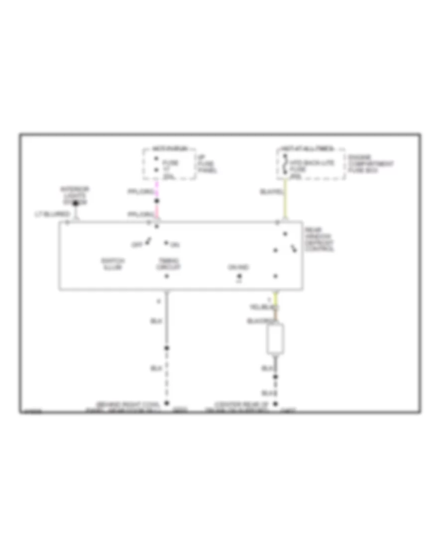 Defogger Wiring Diagram for Mercury Grand Marquis GS 1992