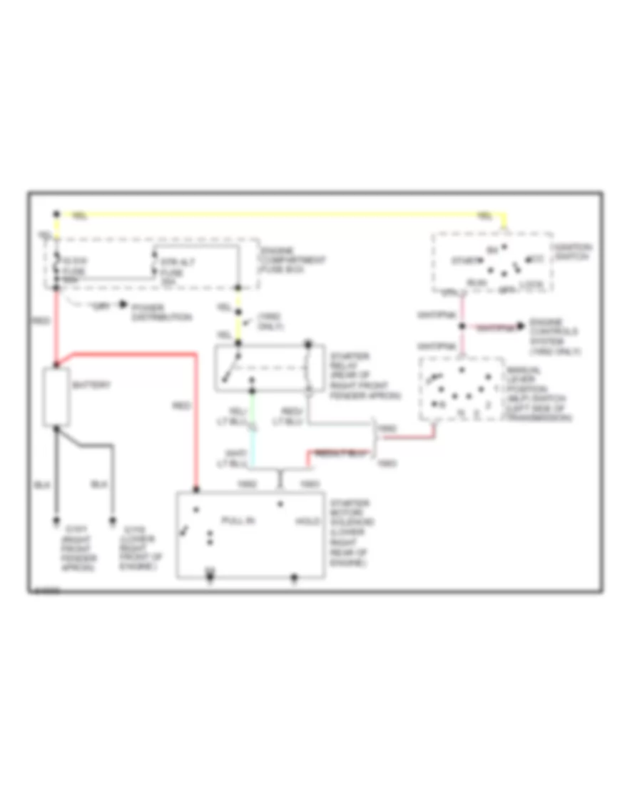Starting Wiring Diagram for Mercury Grand Marquis GS 1992