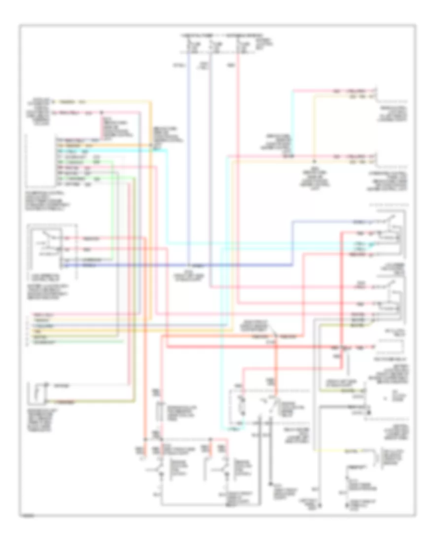 Automatic A C Wiring Diagram 2 of 2 for Mercury Sable GS 2000