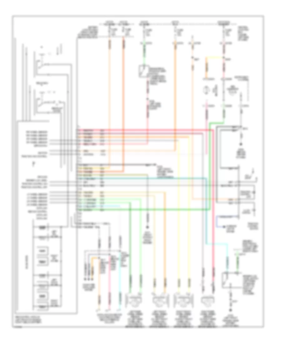 Anti lock Brake Wiring Diagrams with Traction Control for Mercury Sable GS 2000