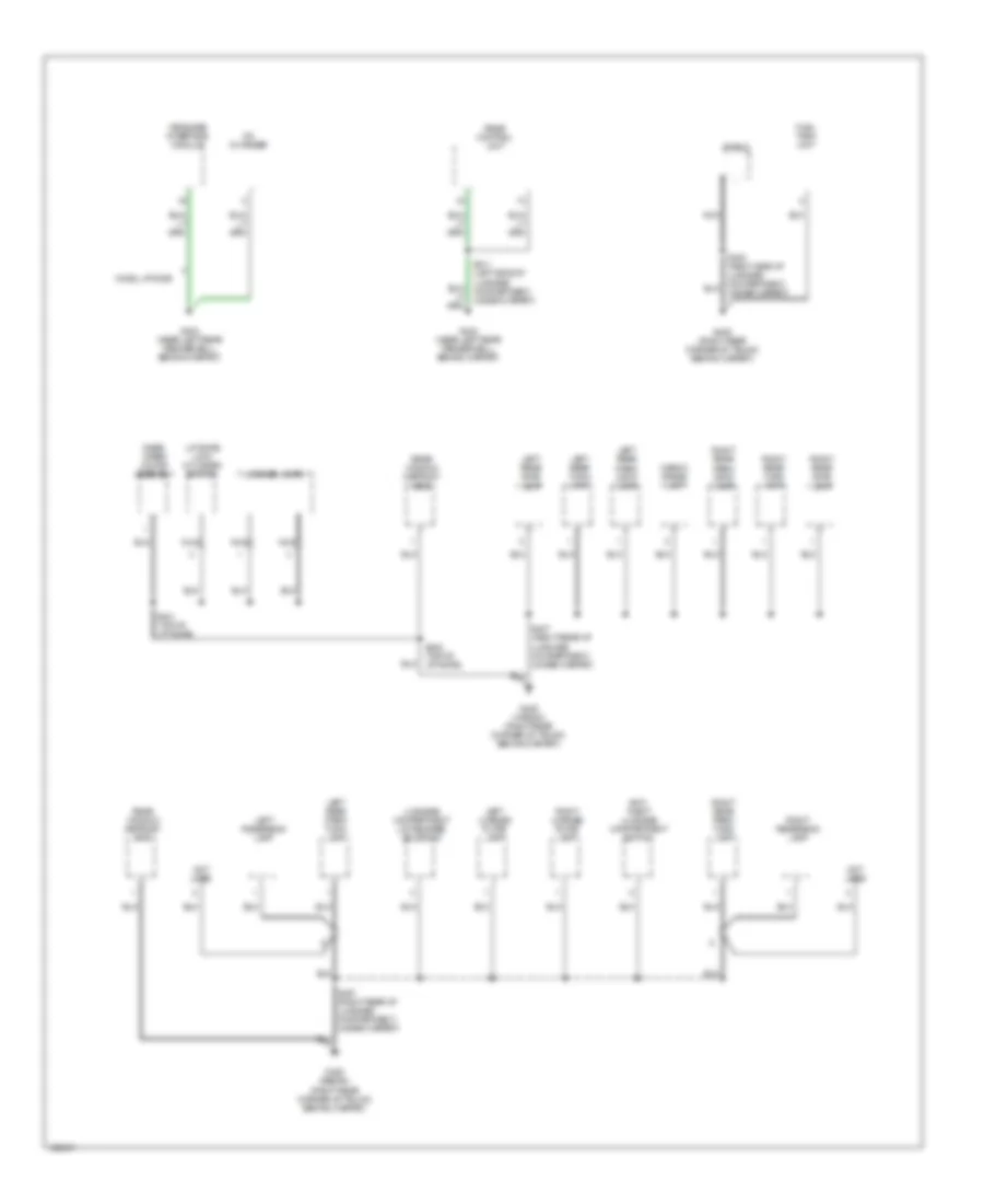 Ground Distribution Wiring Diagram 3 of 3 for Mercury Sable GS 2000