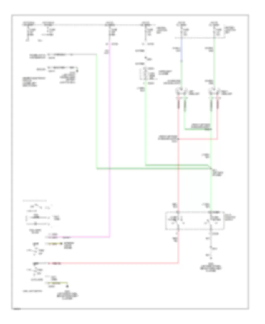 Headlamps Wiring Diagram, without DRL for Mercury Sable GS 2000