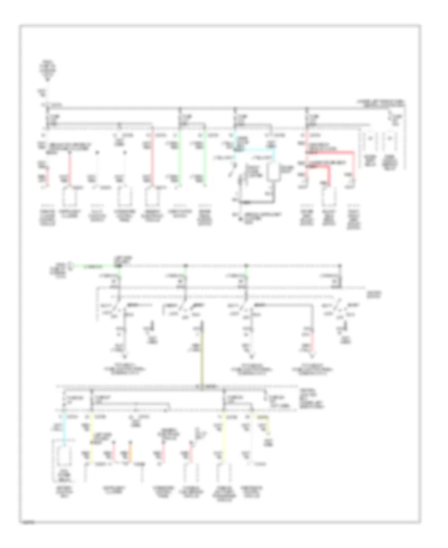 Power Distribution Wiring Diagram (2 of 3) for Mercury Sable GS 2000