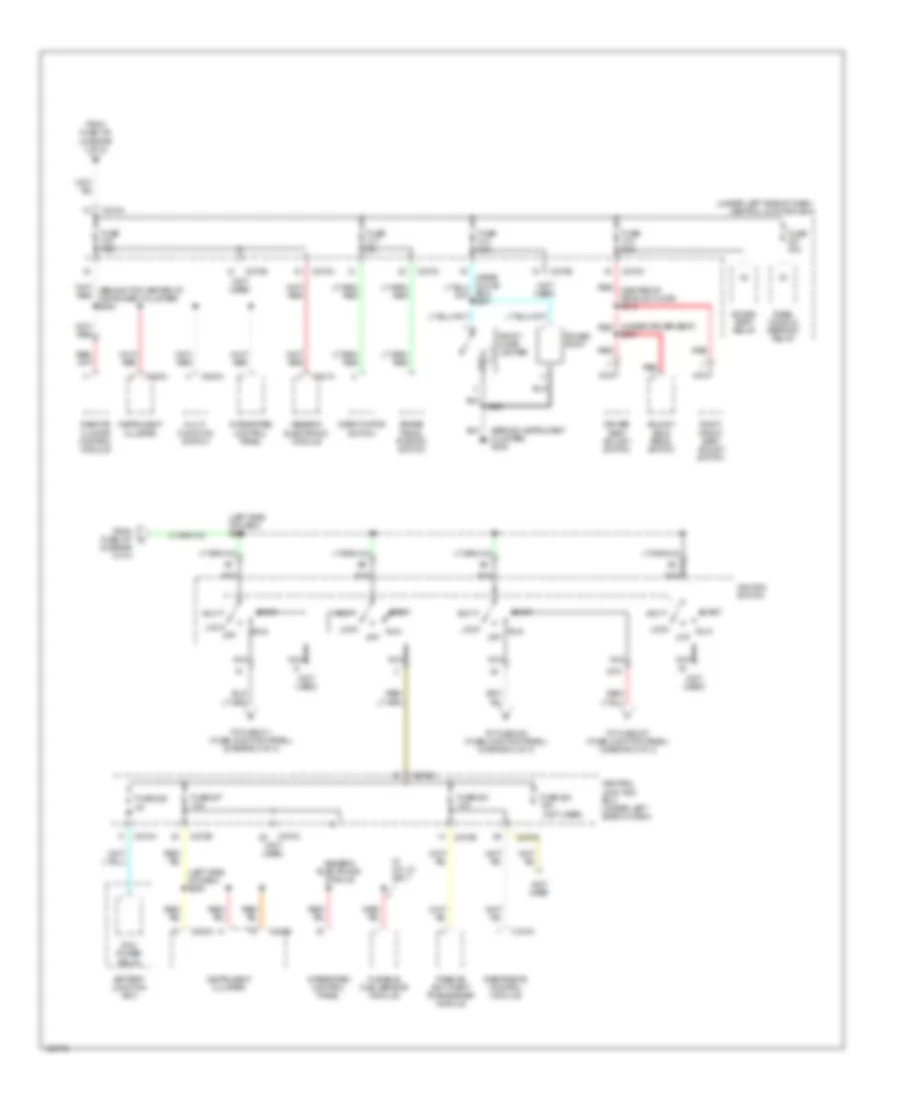 Power Distribution Wiring Diagram 2 of 3 for Mercury Sable GS 2000