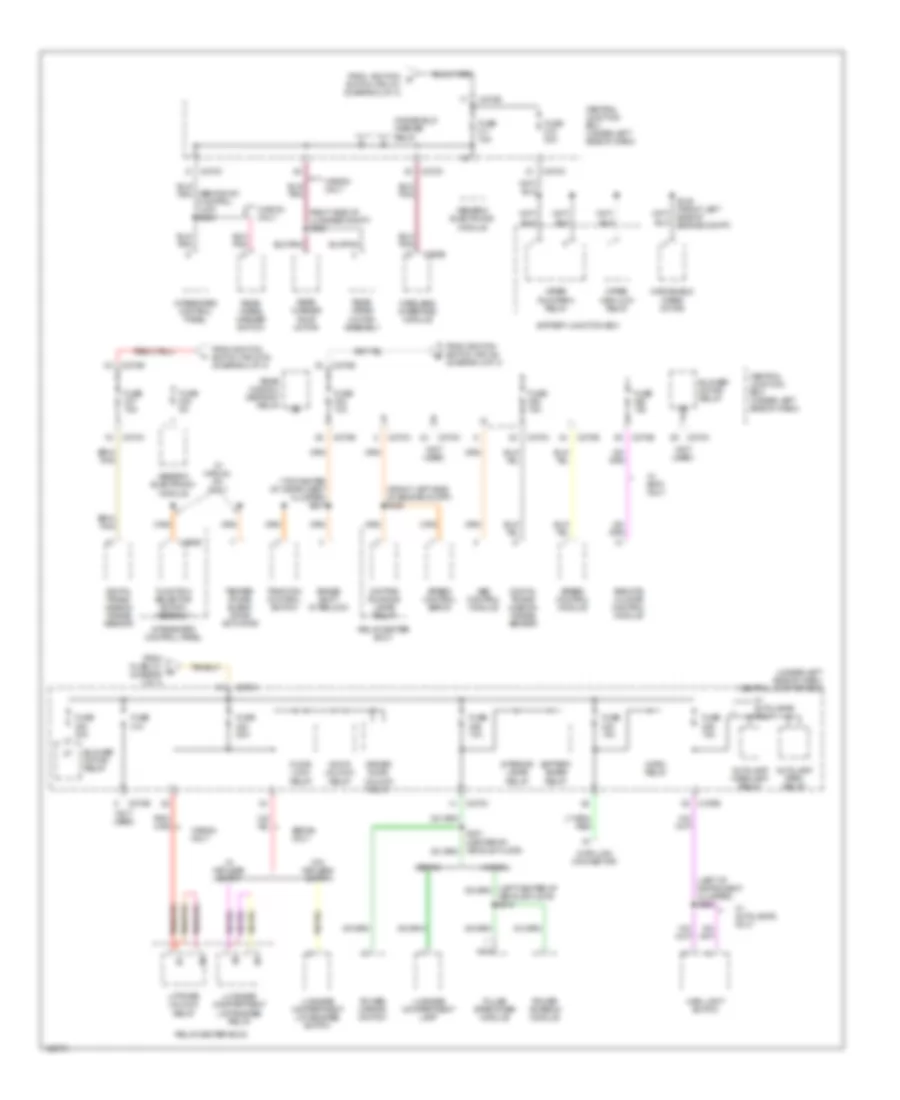 Power Distribution Wiring Diagram 3 of 3 for Mercury Sable GS 2000