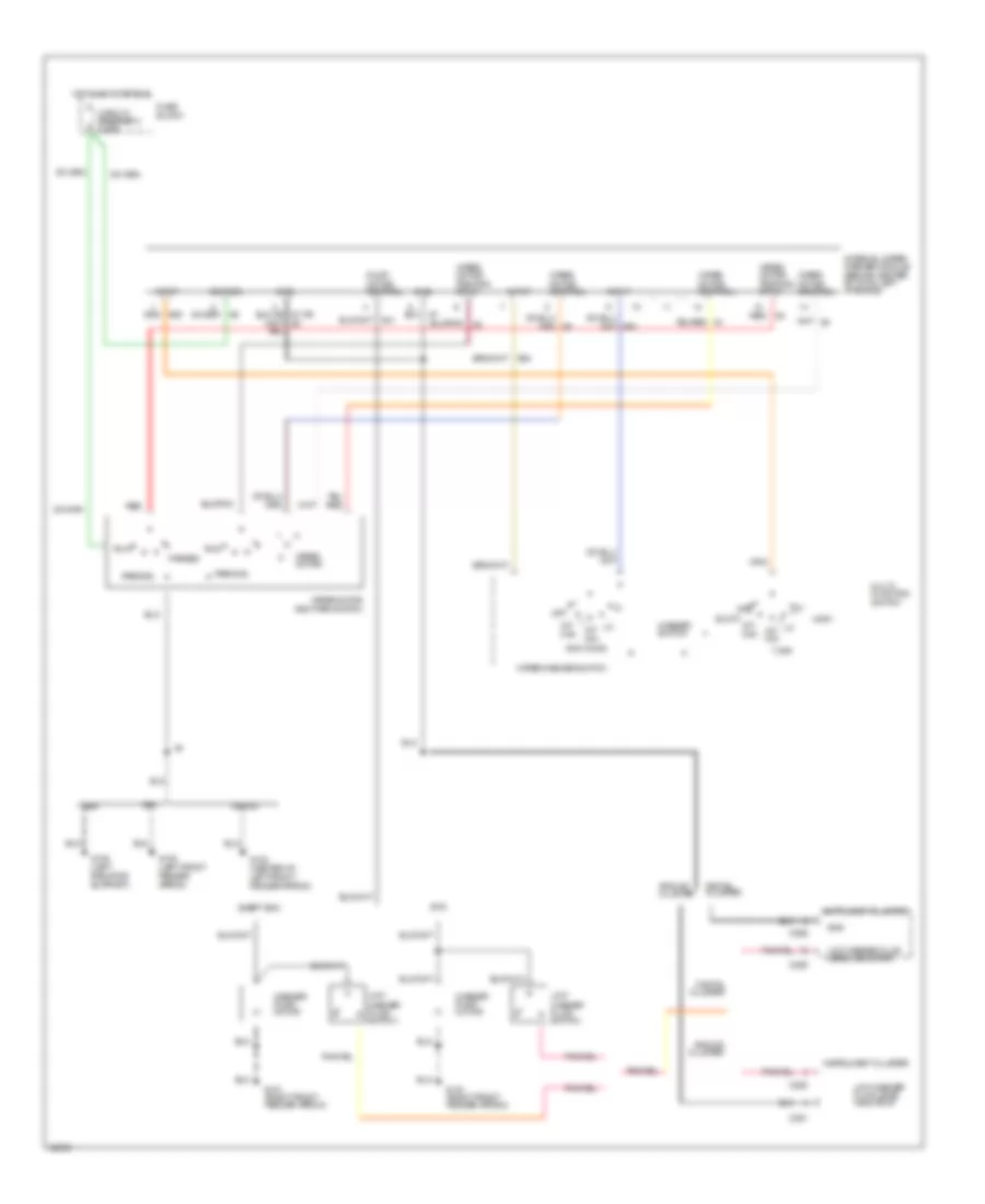 Электросхема стеклоочистителя, дворников и омывателя Интервала для Mercury Sable GS 1992