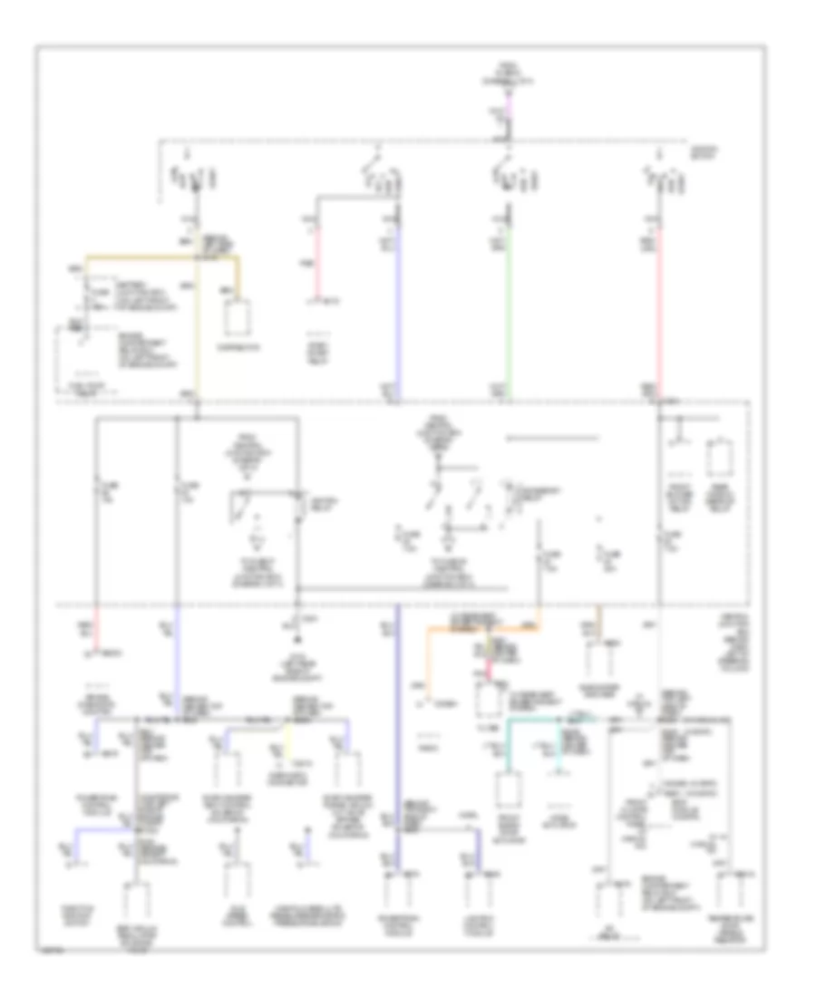 Power Distribution Wiring Diagram 2 of 4 for Mercury Villager 2000