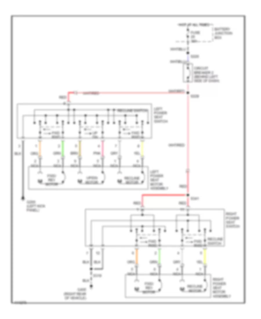 Power Seat Wiring Diagrams for Mercury Villager 2000