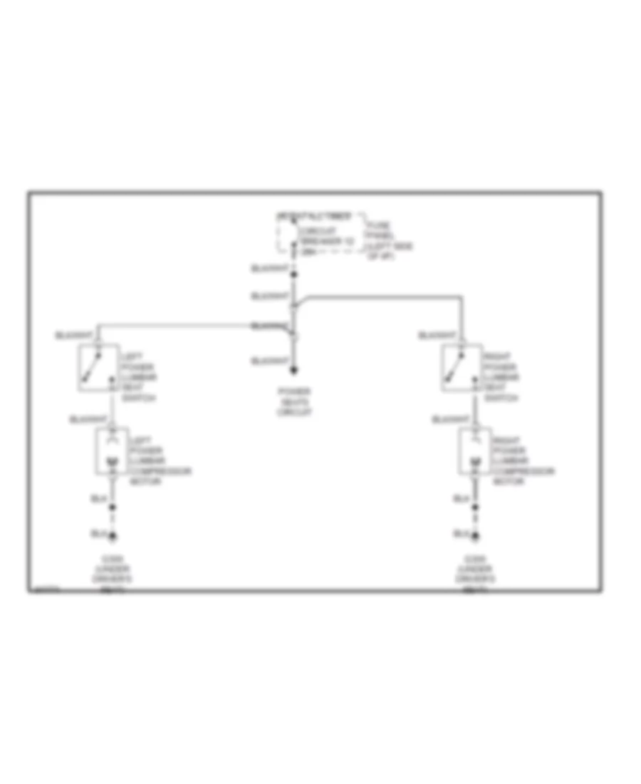 Lumbar Wiring Diagram for Mercury Topaz GS 1992