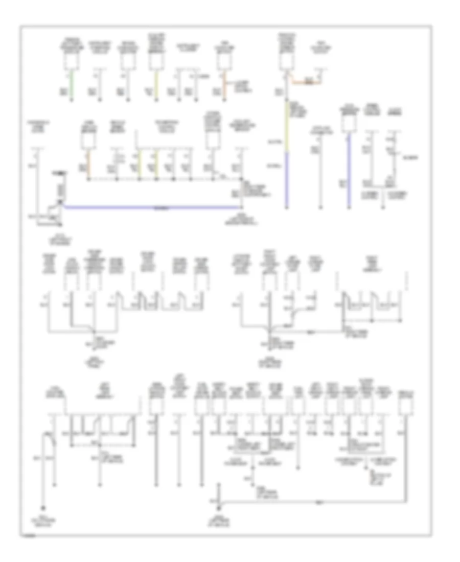Ground Distribution Wiring Diagram 1 of 3 for Mercury Cougar 2001