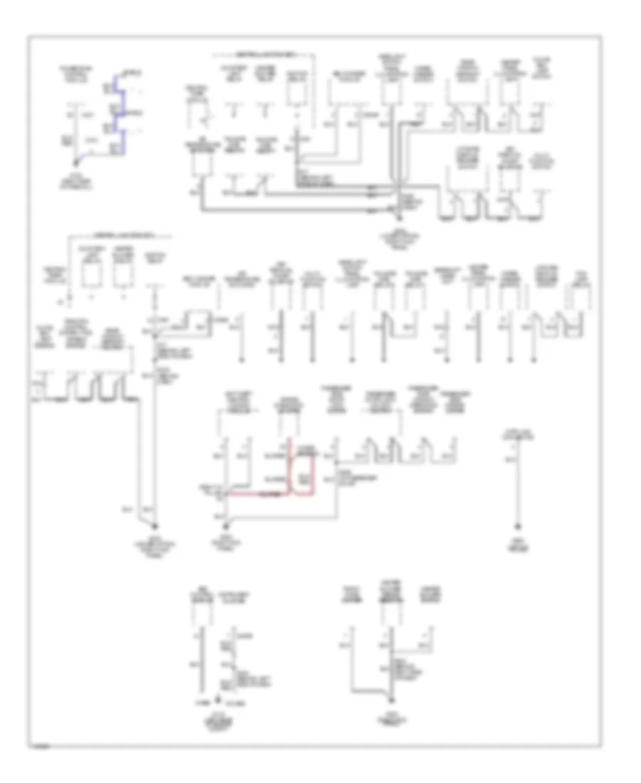 Ground Distribution Wiring Diagram (2 of 3) for Mercury Cougar 2001